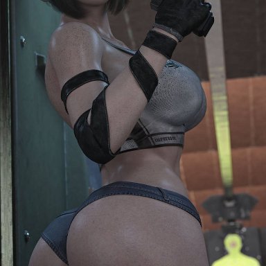 rainbow six, rainbow six siege, ela (rainbow six), cga3d, erotichris, 1girls, abs, ass, athletic, athletic female, big ass, big breasts, big butt, bra, breasts