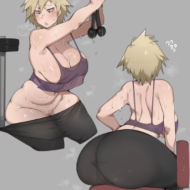 boku no hero academia, my hero academia, bakugou mitsuki, mitsuki bakugou, bobtheneet, 1girls, ass, blonde hair, breasts, dat ass, female, huge ass, huge breasts, large breasts, milf