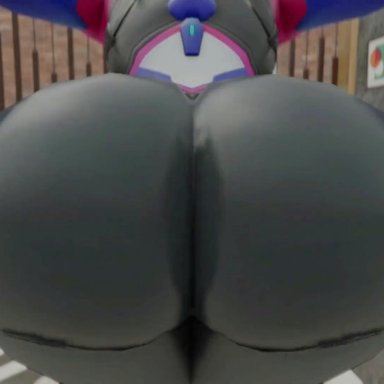 blizzard entertainment, overwatch, d.va, hana song, kishi, ass focus, ass on face, big ass, bouncing ass, bubble butt, inviting, pov, solo, twerking, 3d