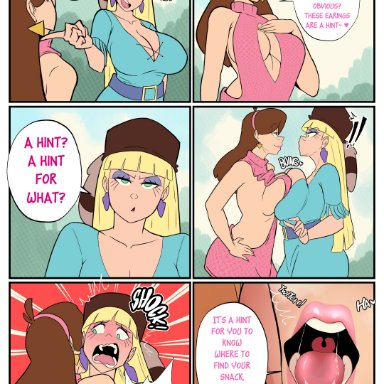 disney, disney channel, gravity falls, mabel pines, pacifica northwest, banjabu, 2girls, aged up, ass, athletic, athletic female, big ass, big breasts, blonde hair, boots