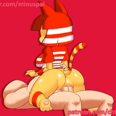 animal crossing, tenga, ankha, ankha (animal crossing), minus8, @ @, belly bulge, bouncing, feline, furry, hypno eyes, riding, riding penis, tenga outfit, vaginal penetration