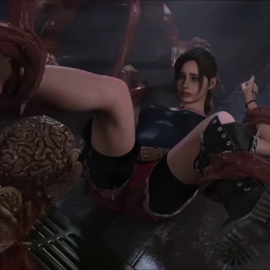 resident evil, resident evil 2, resident evil 2 remake, claire redfield, claire redfield (jordan mcewen), licker, licker (resident evil), necdaz91, 1girls, 5boys, foot fetish, foot focus, licking feet, soles, toes