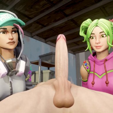 fortnite, fortnite: battle royale, teknique, zoey (fortnite), badomen, ass, big ass, big butt, blender, tagme, video