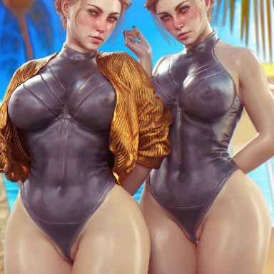 atomic heart, focus entertainment, mundfish, ekaterina nechayeva, left (atomic heart), right (atomic heart), the twins (atomic heart), milapone, 2girls, android, android girl, athletic, athletic female, ballerina, big breasts