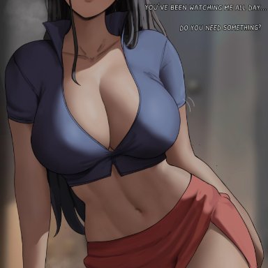 one piece, nico robin, oroborusart, savagexthicc, 1girls, black hair, blue eyes, breasts, cleavage, clothed, female, indoors, large breasts, light skin, light-skinned female