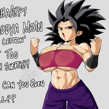 dragon ball, dragon ball super, dragon ball z, caulifla, pseudocel, 1girls, big breasts, huge breasts, tagme