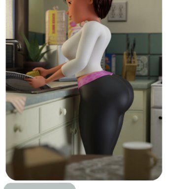 the incredibles, elastigirl, helen parr, smitty34, ass, big ass, bubble butt, implied incest, large ass, mature female, milf, texting, thick thighs, tight clothing, tights