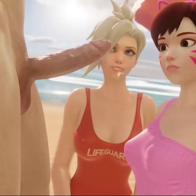 overwatch, overwatch 2, angela ziegler, d.va, hana song, mercy, bewyx, lanorva, lerico213, mizzpeachy, pixiewillow, big breasts, big penis, blonde, blonde hair