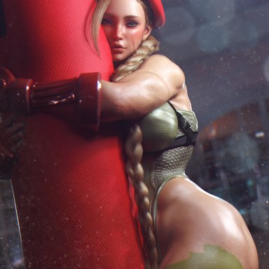capcom, street fighter, street fighter 6, cammy white, milapone, 1girls, ass, athletic, athletic female, beret, big ass, big breasts, big thighs, blonde hair, braided hair
