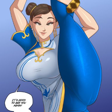 capcom, street fighter, street fighter 6, chun-li, parvad, 1girls, asian, asian female, athletic, athletic female, before sex, big breasts, bracelet, breasts, brown eyes