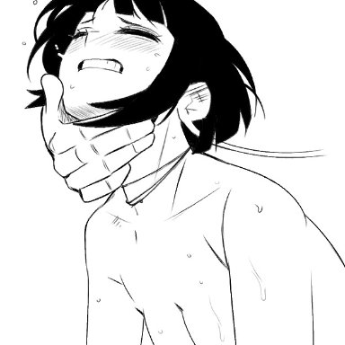 my hero academia, kyoka jiro, clauschristmas2, completely nude, implied sex, nipples