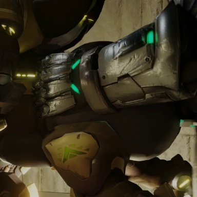 overwatch, bob (overwatch), orisa, snips456, snips456fur, adorable, angry, angry face, ass, audible creampie, big ass, big breasts, big butt, breasts, chubby