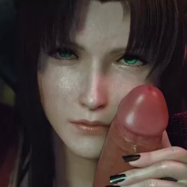 final fantasy vii, final fantasy vii remake, ifalna, bulgingsenpai, big breasts, black nails, bra, deepthroat, face fucking, throat bulge, throatpie, tagme, video