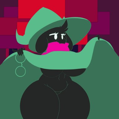 deltarune, ralsei, ralsei with black fur, zudofu (artist), 1girls, anthro, black fur, breasts, eyelashes, female, female focus, female only, furry, glasses, goat