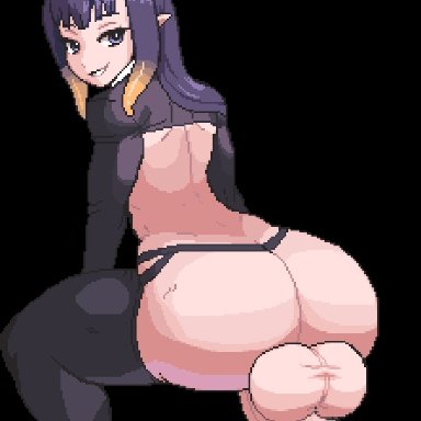 hololive, hololive english, holomyth, ninomae ina'nis, crtimesnsfw, 1futa, anus, ass, back, back view, balls, bangs, beauty mark, big ass, big balls