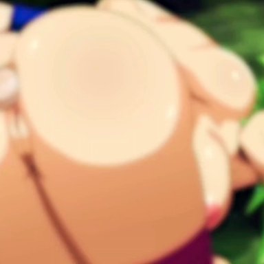 dragon ball, dragon ball super, dragon ball z, kefla, krabby (artist), 1boy, 1girls, anal, anal penetration, anal sex, cum, cum drip, cum in ass, cum inside, green hair