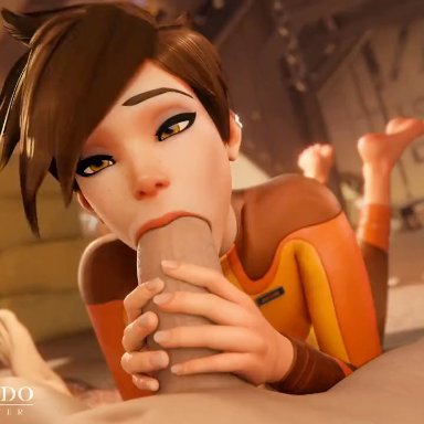 blizzard entertainment, overwatch, overwatch 2, lena oxton, tracer, grand cupido, :&gt;=, 1boy, 1boy1girl, 1female, 1girl, 1girl1boy, 1girls, 1male, barefoot