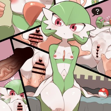 pokemon, gardevoir, pokemon (species), pokemon trainer, georugu13, human on pokemon, nipples, penis, poke ball, pussy, vaginal sex, comic, japanese text