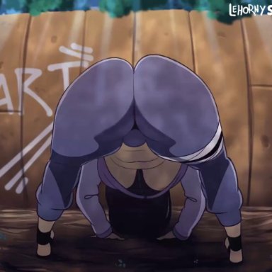 naruto, naruto shippuden, shounen jump, hyuuga hinata, d-art, lehornysfx, v silvermoon, 1girls, ass, ass clapping, ass focus, ass shake, bent over, big ass, big breasts