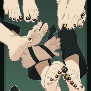 soul eater, medusa gorgon, mohoshadream, feet, foot fetish, foot focus, painted nails, soles, wrinkled feet, wrinkled soles, tagme