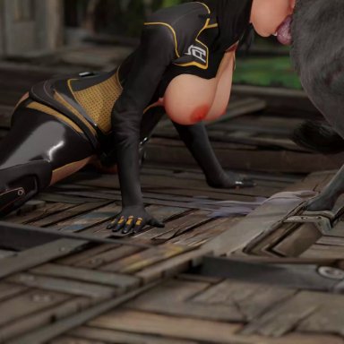 mass effect, miranda lawson, lucislab, animal penis, canine, oral, zoophilia, 3d, animated, tagme, video