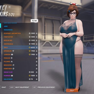 overwatch, mei (overwatch), fugtrup, 1girls, breasts, chubby, female, female only, huge breasts, solo, 3d, 3d model, blender