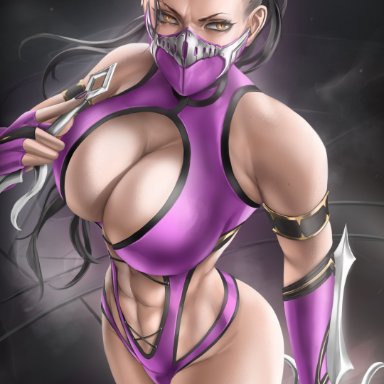 mortal kombat, mortal kombat (2011), mortal kombat 1 (2023), mileena, we1cometoparadiseart, welcometoparadise, wtparadise, 1girls, abs, arm strap, assassin, athletic, athletic female, big breasts, big thighs