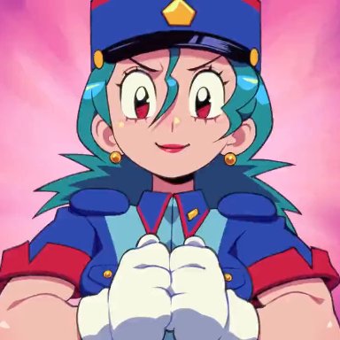 1boy, 1boy1girl, 1girls, animated, anus, ass, blue hair, cum, female, male, officer jenny (pokemon), pixiewillow, pokemon, sex, sound