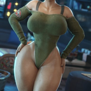 cd projekt red, cyberpunk (series), cyberpunk 2077, panam palmer, ajkj, 1girls, afro-native, ass, athletic, athletic female, big breasts, bottom heavy, breasts, brown body, brown skin