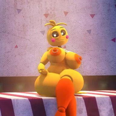 five nights at freddy's, five nights at freddy's 2, fnaf, anon, toy chica (fnaf), toy chica (love taste), countersfm, 1ambiguous, 1futa, ambiguous gender, anthro, anthro penetrating, ball slap, ballsack, chicken