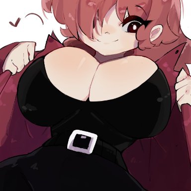 friday night funkin, friday night funkin mod, newgrounds, girlfriend (friday night funkin), hoshoidk, 1girls, big breasts, breasts, clothed, female, female focus, female only, large breasts, looking at viewer, thick thighs