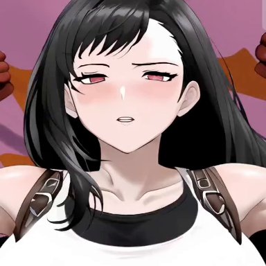 final fantasy, tifa lockhart, big penis, black hair, boobjob, bra, circumcised, cum, cum in cleavage, cum in clothes, cum on breasts, cumshot, cumshot in chest, ejaculation, ejaculation between breasts