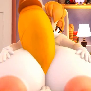 sonic (series), sonic the hedgehog (series), cream the rabbit, miles prower, tails, tails the fox, vanilla the rabbit, countersfm, 2girls, big ass, big breasts, big penis, breasts bigger than head, female, huge ass