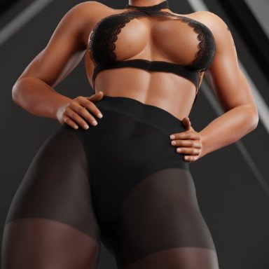 activision, blizzard entertainment, overwatch, overwatch 2, fareeha amari, pharah, ajkj, 1girls, abs, ass, athletic, athletic female, big ass, big breasts, black hair