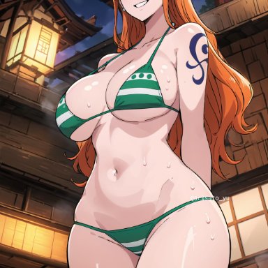 one piece, nami, stable diffusion, breasts, female, female only, solo, white skin, ai generated, nai diffusion, post-timeskip, tagme
