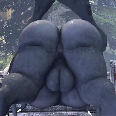 halo (series), microsoft, xbox game studios, sangheili, ter'ssa, rayhuma, 2futas, alien, anal, anal sex, ass, autopaizuri, back, back view, balls