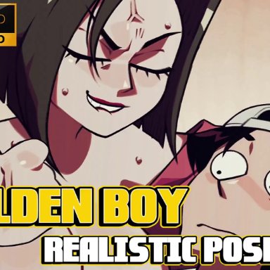 golden boy, anifancys, speedosausage, blowjob, cum, cum in pussy, deepthroat, riding, 2d, 2d (artwork), 2d animation, 2d artwork, english dialogue, hentai, sound