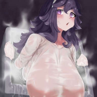 game freak, halloween, nintendo, pokemon, pokemon xy, the ring, hex maniac, yamamura sadako (cosplay), silverqueen0, 1girls, breasts, cleavage, female, huge breasts, long hair