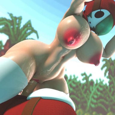 mario (series), super mario bros., super mario bros. 2, shy gal, shy guy, chickenstrangler69, 1boy, 1girl1boy, anthro, big ass, big boobs, big breasts, big butt, big dick, bigger female