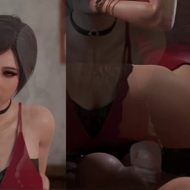 resident evil, resident evil 2, ada wong, jill valentine, futaholic, hentaivr, 2girls, ass, female, futanari, huge ass, intersex, multiple girls, newhalf, pov