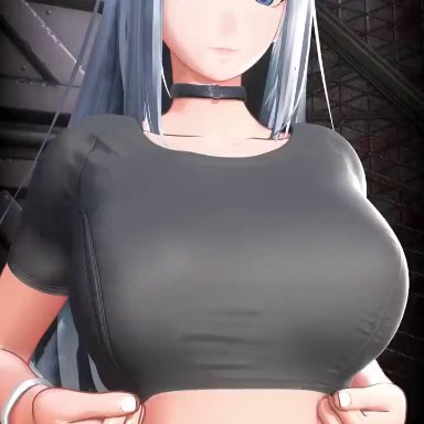 nintendo, xenoblade (series), xenoblade chronicles 3, ethel (xenoblade), blobcg, opaluva, 1girls, blue eyes, bouncing breasts, breast tattoo, breasts, female, huge breasts, jiggling breasts, long hair