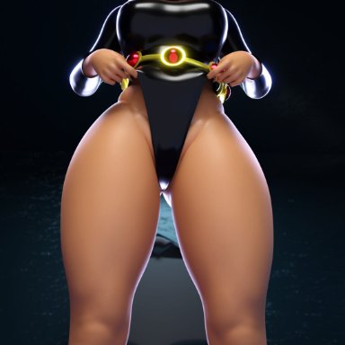 dc, dc comics, teen titans, raven (cosplay), raven (dc), starfire, smitty34, 1girls, cosplay, female, female focus, female only, large breasts, leotard, solo