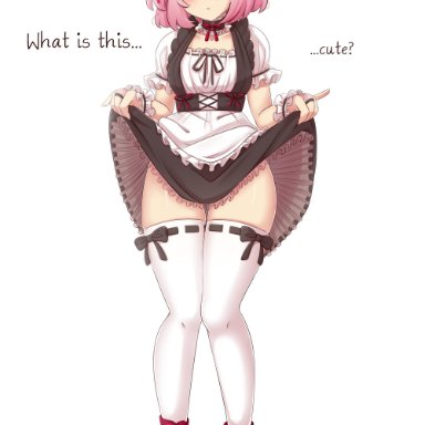 doki doki literature club, raionart, bavarian clothes, boots, long socks, pink hair, purple eyes, skirt, skirt up, socks, thick thighs, traditional clothes, wide hips