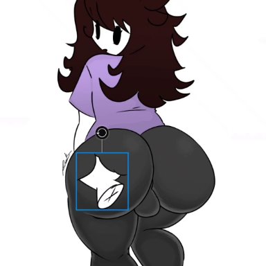 jaiden animations, jaidenanimations, jaiden, erick1778, ass grab, balls, big ass, big butt, femboy, femboy only, genitals, white background, animated, rule 63, tagme