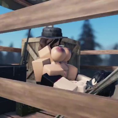 roblox, robinmorserr34, 1boy, 1girls, cigarette, cowgirl position, cum, cum inside, 3d, animated, sound, sound effects, tagme, video