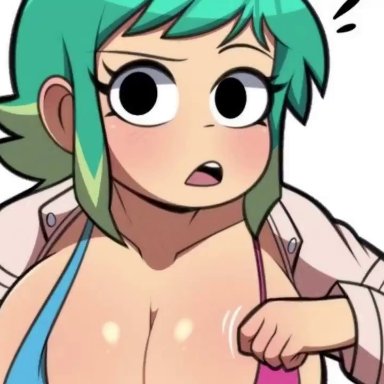 scott pilgrim, ramona flowers, semidraws, ahe gao, anal, anal sex, areola, ass, big ass, big breasts, big thighs, bikini, blush, breasts, female