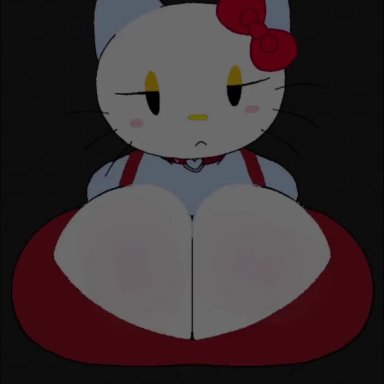 beat banger, hello kitty, sanrio, hello kitty (character), kitty white, ahe gao, anthro, blowjob, blush, boobjob, bow, bra, breasts, choker, cum inside