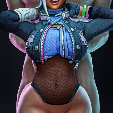 blizzard entertainment, le sserafim, overwatch, overwatch 2, antifragile slay star, sombra, grvty3d, 1boy, 1girls, ass, big ass, big breasts, breasts, busty, child bearing hips