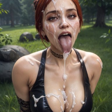 warcraft, world of warcraft, assumi, after fellatio, after oral, big breasts, bukkake, choker, cum, cum drip, cum on body, cum on breasts, cum on face, cumshot, excessive cum