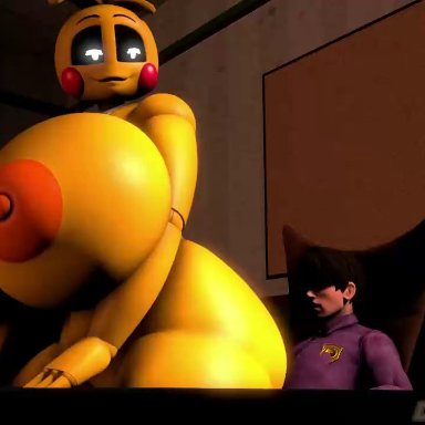 five nights at freddy's, five nights at freddy's 2, michael afton, toy chica (fnaf), deckersfm, animatronic, big ass, big breasts, bouncing breasts, chicken, furry, huge ass, huge breasts, orange nipples, robot